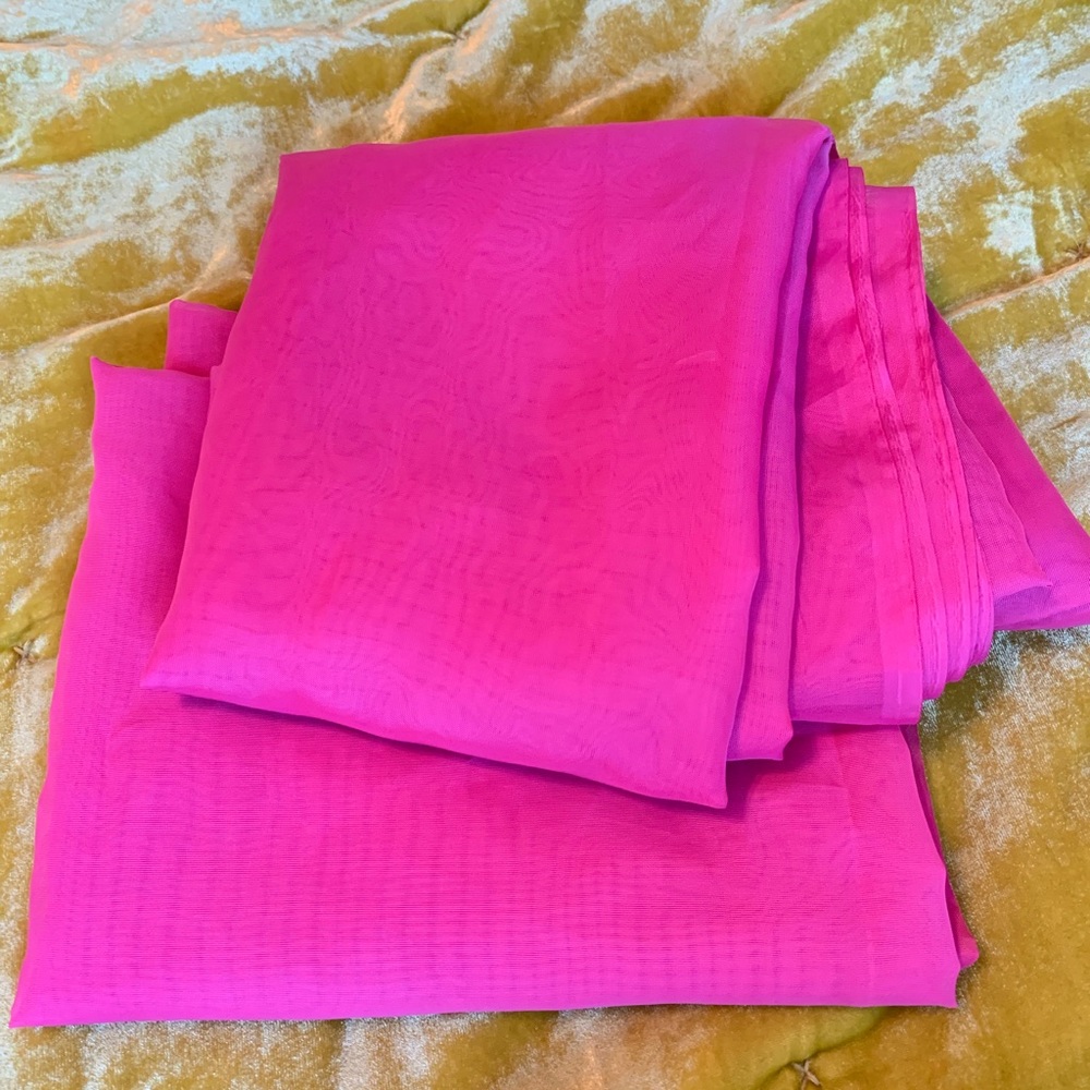 Set of Pink Sheer Curtains